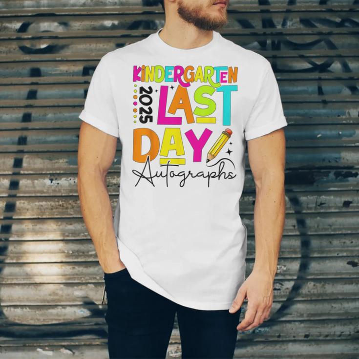 2025 Last Day Of School Autograph Kindergarten Graduation Unisex Jersey T-Shirt
