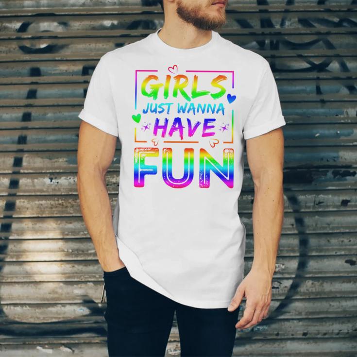 80's Girls Just Wanna Have Fun Nostalgia 1980s Style Premium Tri-Blend Unisex Jersey T-Shirt