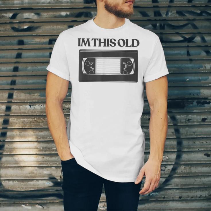 80s VHS Video Cassette Nostalgia Unisex Jersey T-Shirt