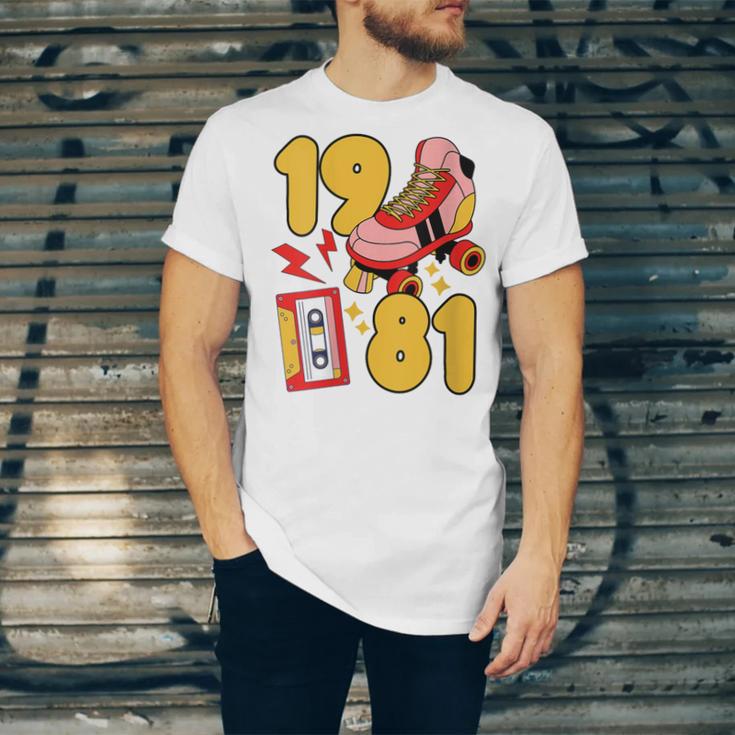 80s Vibes Mixed Tapes & Roller Skates 1981 Nostalgia Retro Unisex Jersey T-Shirt