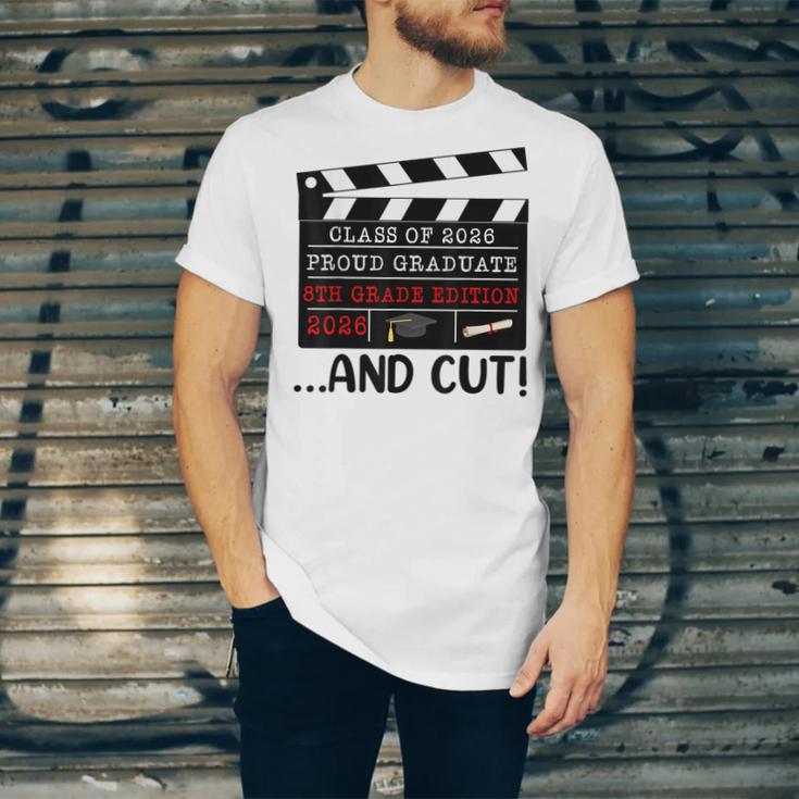 8th Grade Graduation 2026 Graduate Clapperboard Unisex Jersey T-Shirt