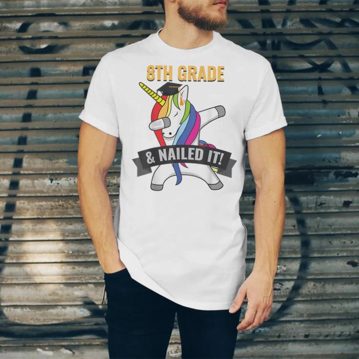8TH GRADE NAILED IT UNICORN DABBING GRADUATION T-SHIRT Unisex Jersey T-Shirt