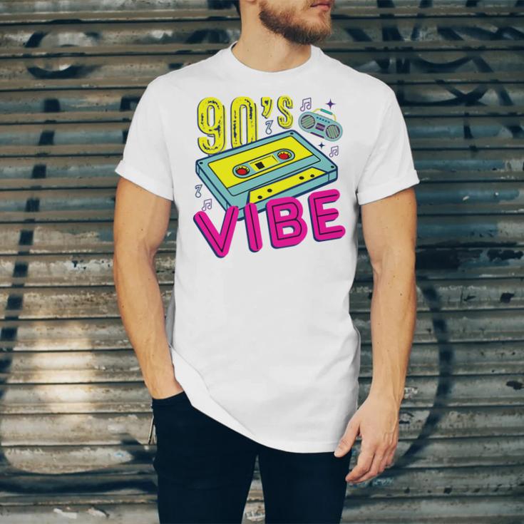 90's Vibe Retro Style Cassette Tape Nostalgia 1990s Party Premium Tri-Blend Unisex Jersey T-Shirt