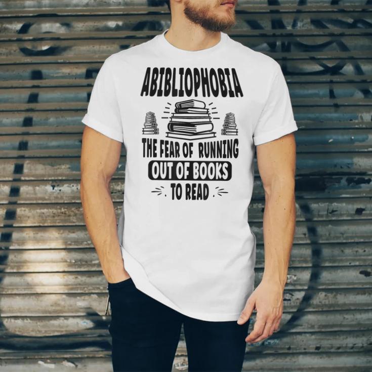 Abibliophobia Definition Book Reading Lover Fans Text Unisex Jersey T-Shirt