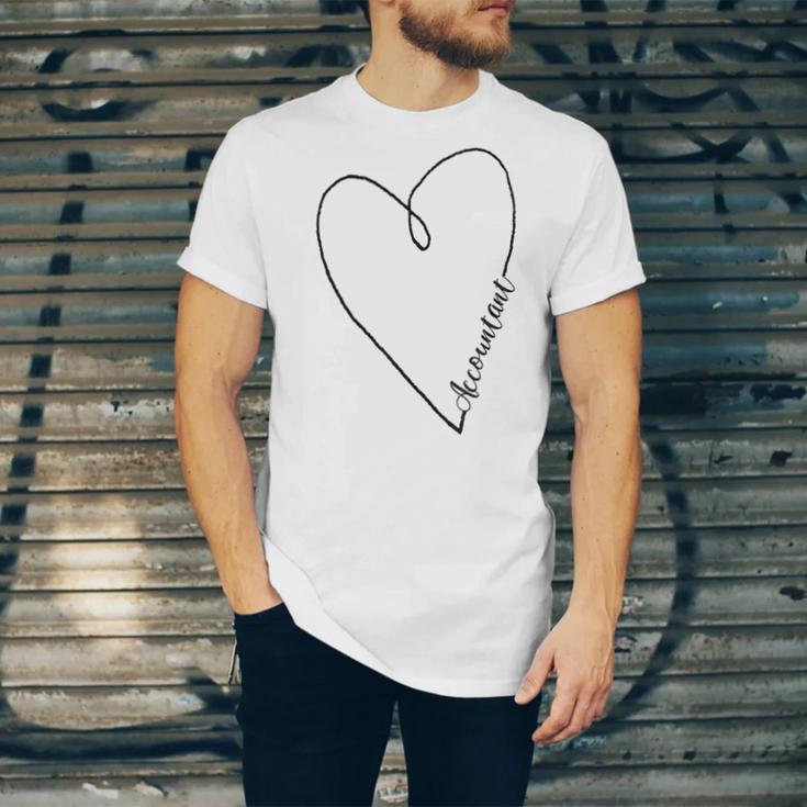 Accountant Heart Shirt Graduation Unisex Jersey T-Shirt