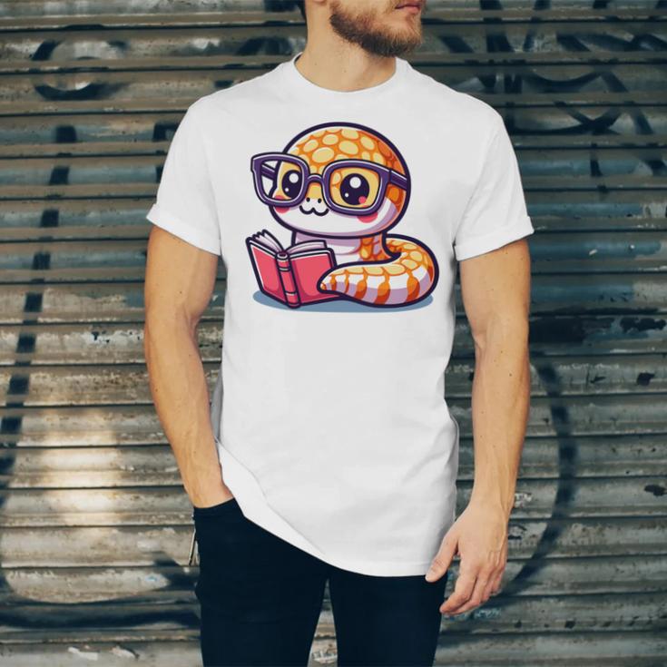 Adorable Book Lover Rattlesnake With Reading Glasses Cute Unisex Jersey T-Shirt Adorable Book Lover Rattlesnake With Reading Glasses Cute Unisex Jersey T-Shirt