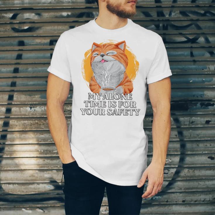 My Alone Time Is For Your Safety Coffee Lover Introvert Raglan Baseball Tee Unisex Jersey T-Shirt