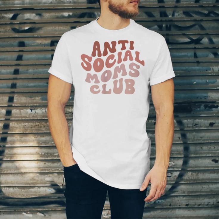 Anti Social Moms Club On Back Retro Introvert Unsociable Unisex Jersey T-Shirt Anti Social Moms Club On Back Retro Introvert Unsociable Unisex Jersey T-Shirt