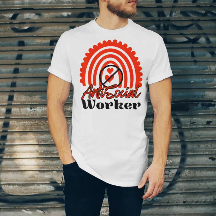 AntiSocial Worker Anti-Social Social Worker Introvert Unisex Jersey T-Shirt AntiSocial Worker Anti-Social Social Worker Introvert Unisex Jersey T-Shirt