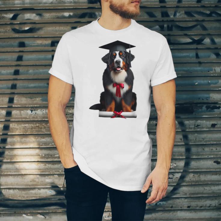 Bernese Mountain Dog Graduation Cap Graduate Training School For Men Women Girls Kids Unisex Jersey T-Shirt