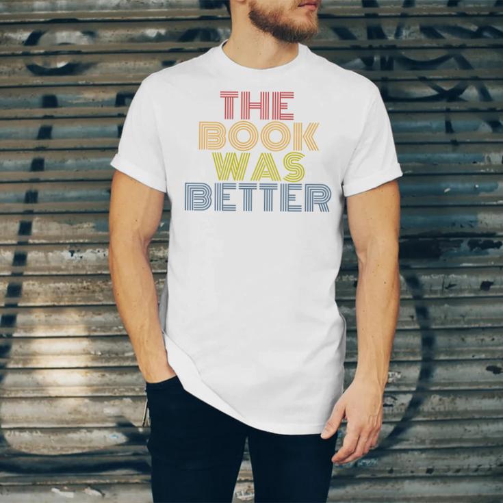 The Book Was Better Retro 70s Vintage Premium Tri-Blend Unisex Jersey T-Shirt