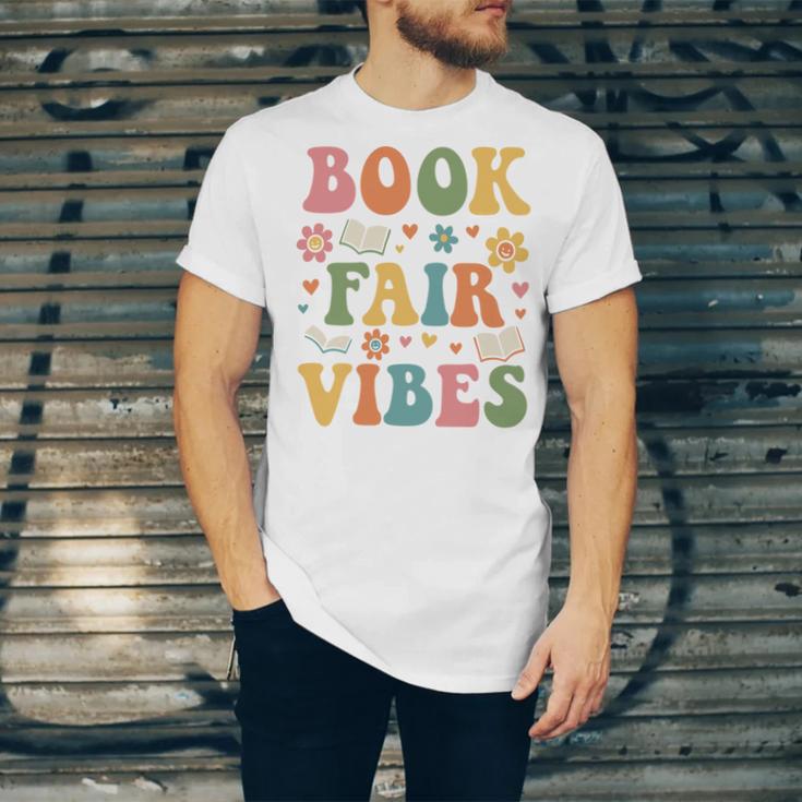 Book Fair Vibes Groovy Retro School Reading Nostalgic Unisex Jersey T-Shirt Book Fair Vibes Groovy Retro School Reading Nostalgic Unisex Jersey T-Shirt