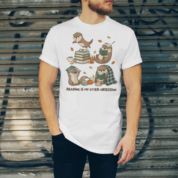 Book Lover Bookish Bookworm Reading Is My Otter-Obsession Unisex Jersey T-Shirt