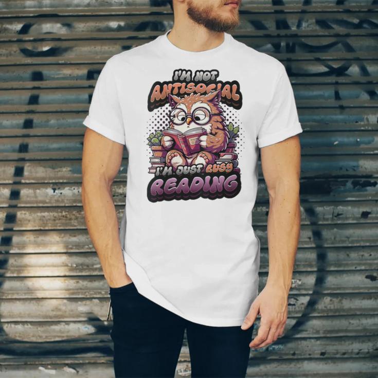Book Lover Owl Reading Books Introvert Bookworm Unisex Jersey T-Shirt Book Lover Owl Reading Books Introvert Bookworm Unisex Jersey T-Shirt