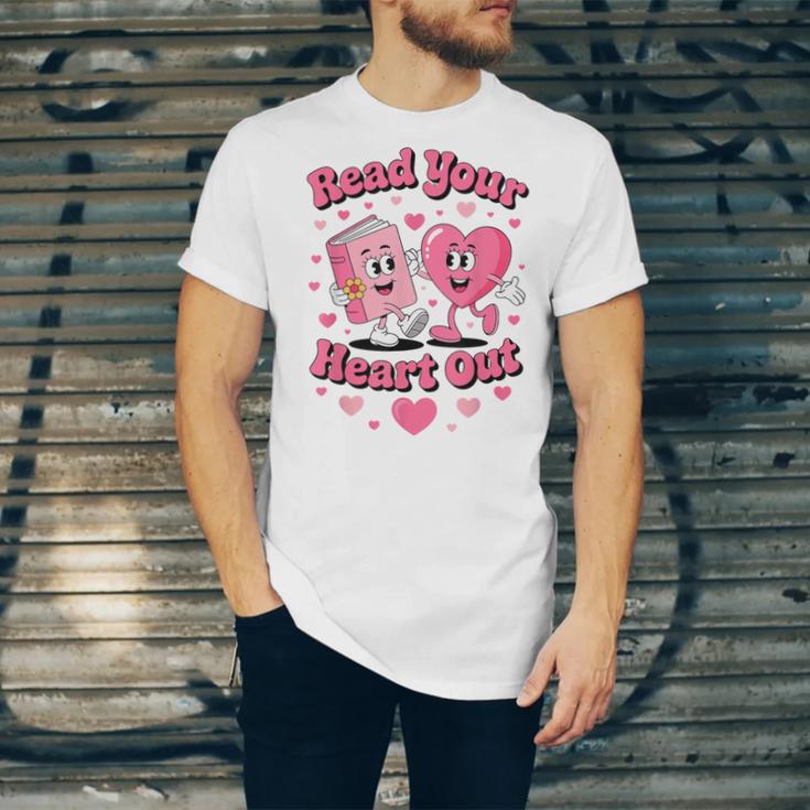 Book Lover Read Your Heart Out Teacher Kids Valentines Unisex Jersey T-Shirt