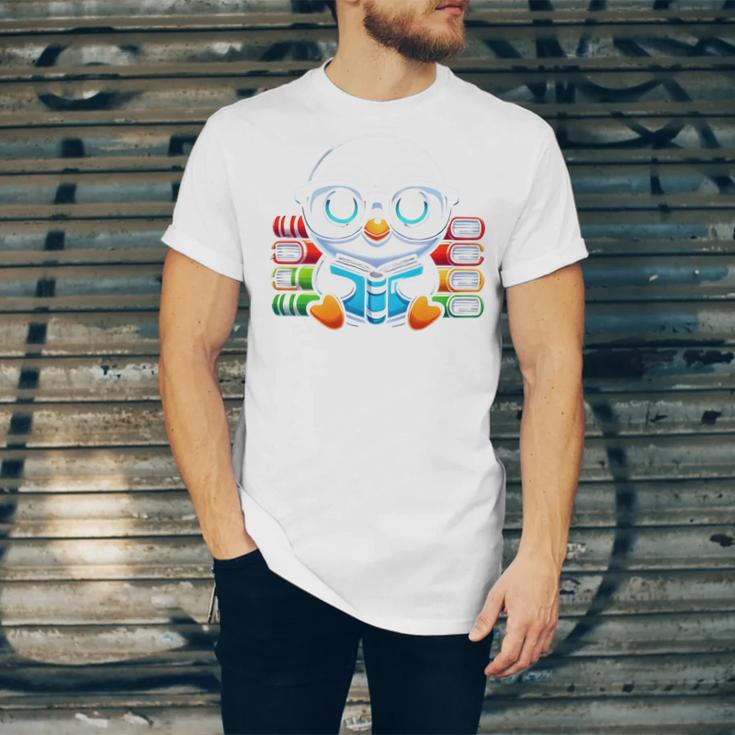Book Lover Reading Penguin Unisex Jersey T-Shirt