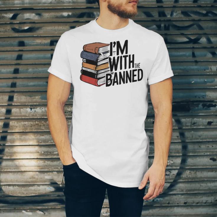 Book Lovers Im With The Banned Books For Reading Librarian Unisex Jersey T-Shirt Book Lovers Im With The Banned Books For Reading Librarian Unisex Jersey T-Shirt