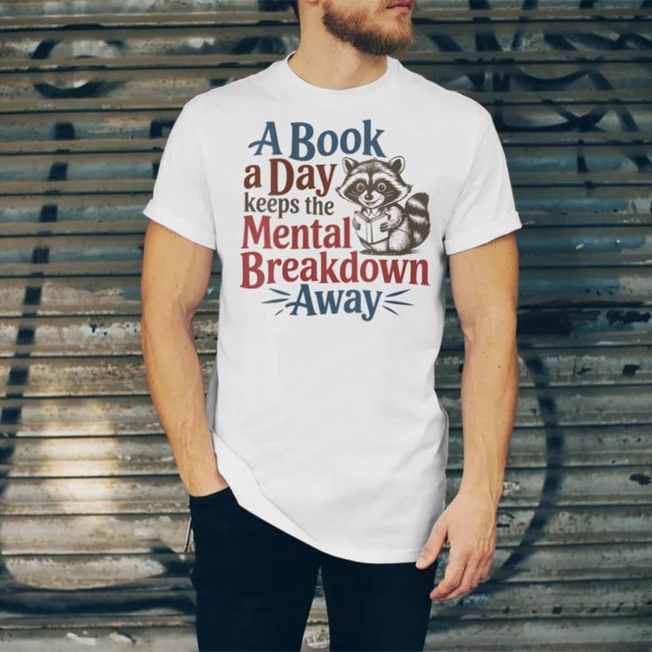Book Lovers a Book a Day Keeps The Mental Breakdown Away Unisex Jersey T-Shirt