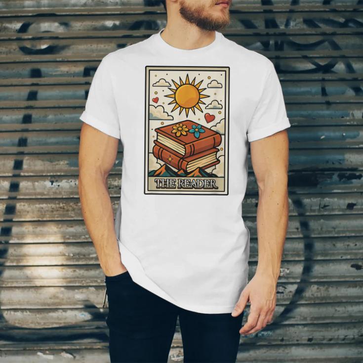 Book Reading Tarot Card The Reader Unisex Jersey T-Shirt Book Reading Tarot Card The Reader Unisex Jersey T-Shirt