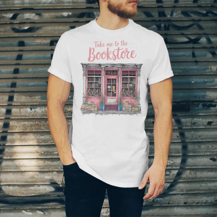 Take Me To The Book Store Librarians Valentine's Day Premium Unisex Jersey T-Shirt