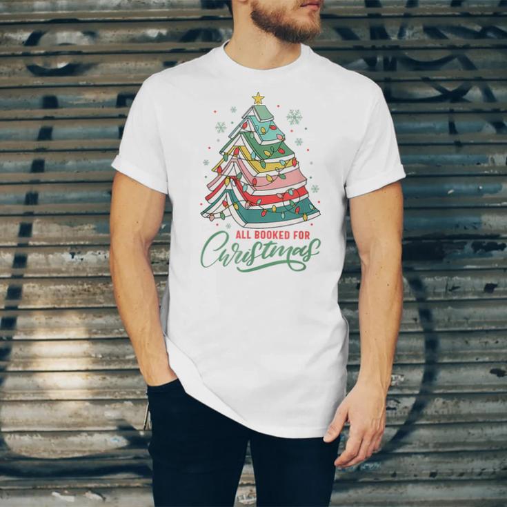 All Booked For Christmas Book Xmas Tree Lights Reading Girly Unisex Jersey T-Shirt All Booked For Christmas Book Xmas Tree Lights Reading Girly Unisex Jersey T-Shirt