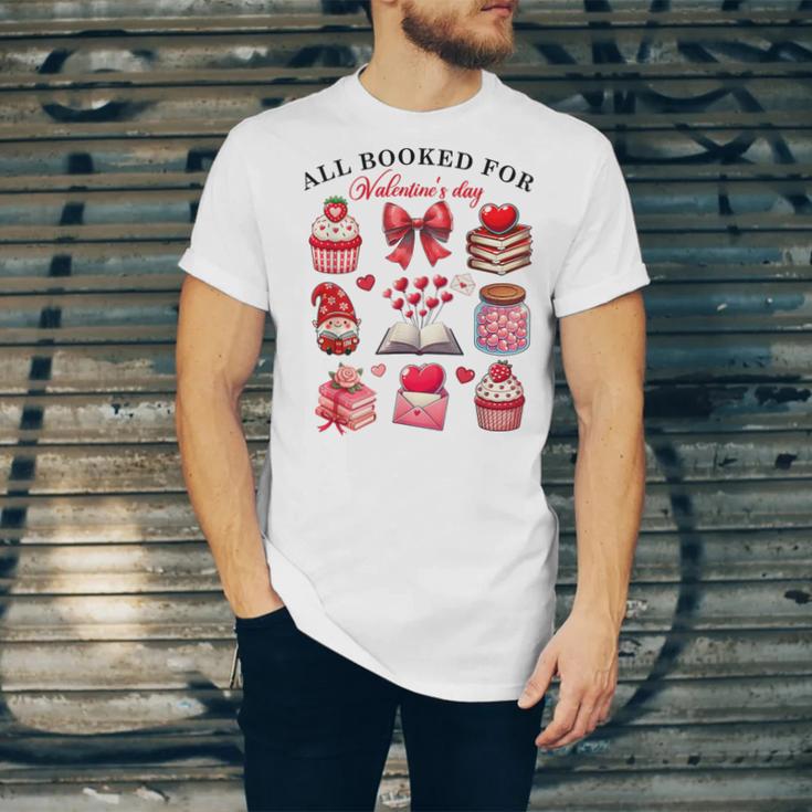 All Booked For Valentine's Day Book Lover Bookworm Bookish Unisex Jersey T-Shirt