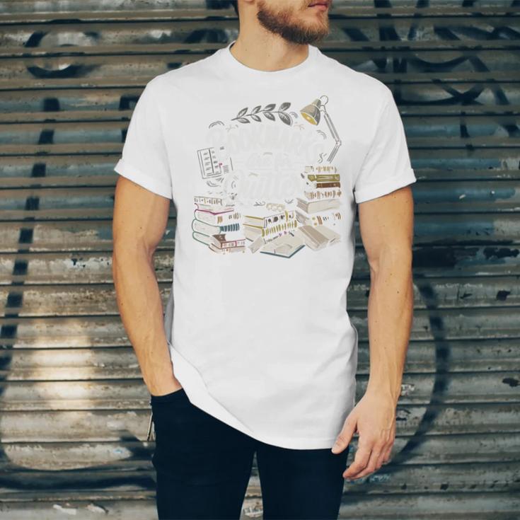 Bookmarks Are For Quitters Book Lovers Reading Unisex Jersey T-Shirt