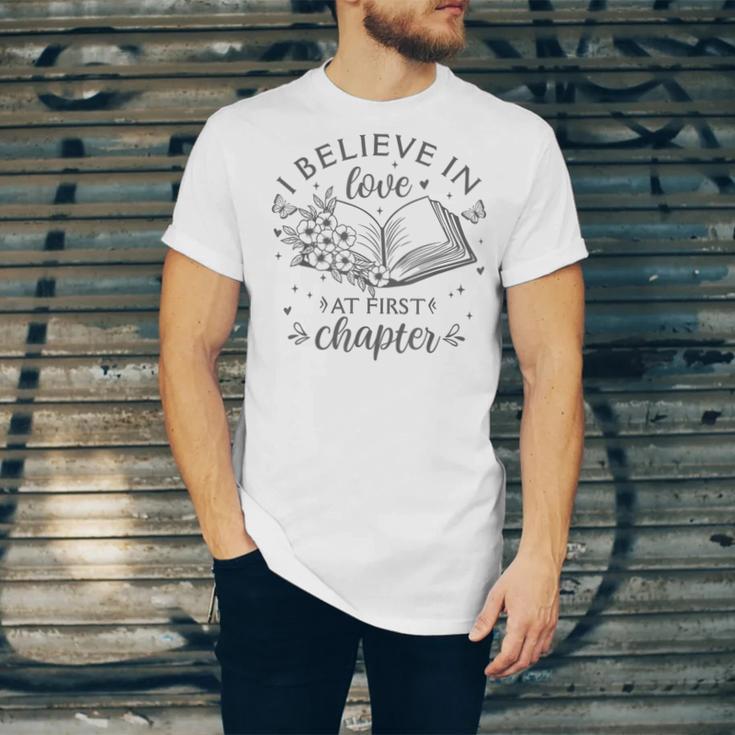 Books I Believe In Love At First Chapter Book Lover Unisex Jersey T-Shirt