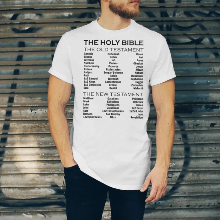 The Books Of The Bible Old And New Testament Complete List Unisex Jersey T-Shirt