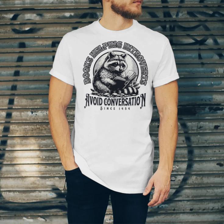 Books Helping Introvert Avoid Conversation Since 1454 Unisex Jersey T-Shirt