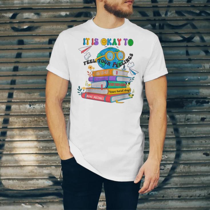 Books It's Okay To Be Kind Yellow Mental Health Day Kids Unisex Jersey T-Shirt