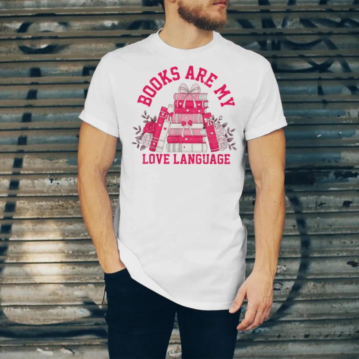 Books Are My Love Language Valentine Book Lover Unisex Jersey T-Shirt Books Are My Love Language Valentine Book Lover Unisex Jersey T-Shirt