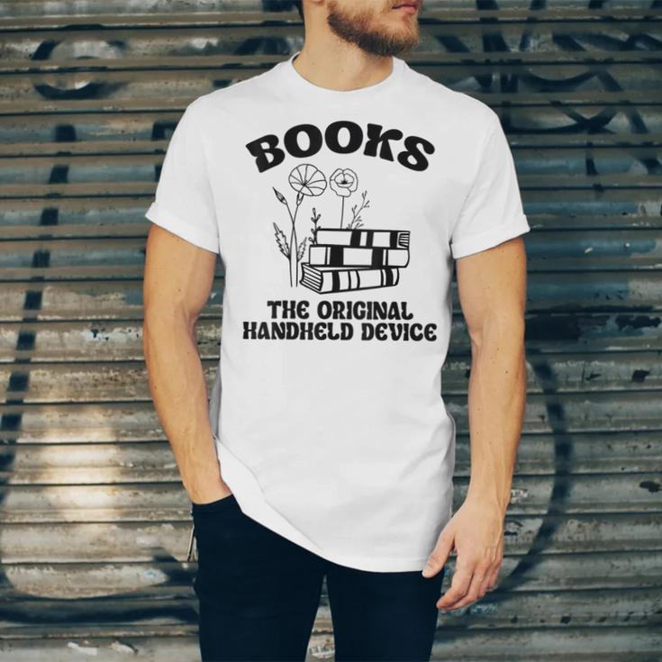 Books The Original Handheld Device Book Lover Unisex Jersey T-Shirt Books The Original Handheld Device Book Lover Unisex Jersey T-Shirt