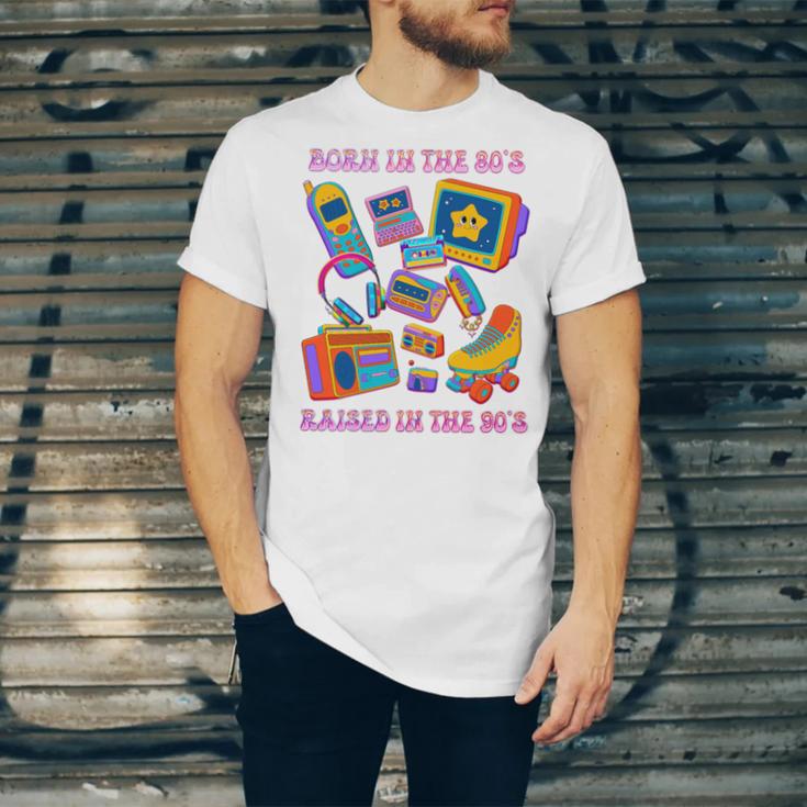 Born In The 80s Raised In The 90s Nostalgia Retro Memories Premium Tri-Blend Unisex Jersey T-Shirt