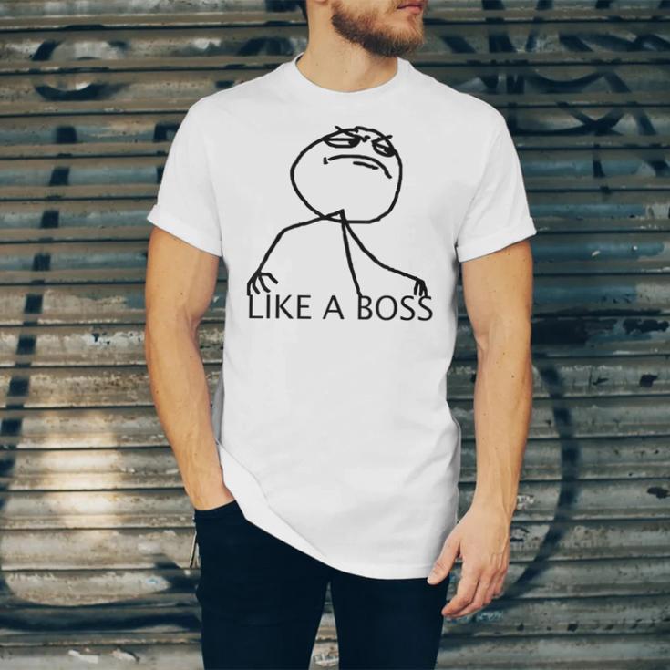 Like A Boss Rage Comic Meme Classic Internet Nostalgia Tee Unisex Jersey T-Shirt Like A Boss Rage Comic Meme Classic Internet Nostalgia Tee Unisex Jersey T-Shirt