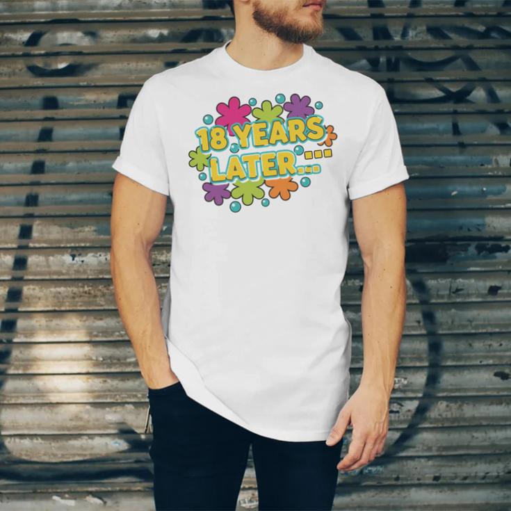 Cartoons Retro 18 Years Later Groovy Pop Art Nostalgia Unisex Jersey T-Shirt