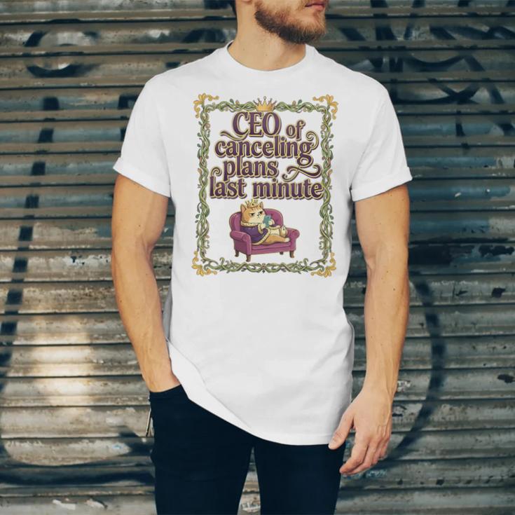 CEO Of Canceling Plans Flake Introvert Friend Premium Tri-Blend Unisex Jersey T-Shirt