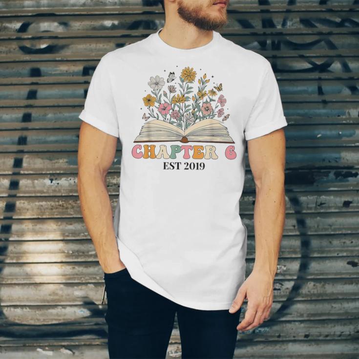 Chapter 6 Years Old 6th Birthday Wildflower Book Lover Unisex Jersey T-Shirt Chapter 6 Years Old 6th Birthday Wildflower Book Lover Unisex Jersey T-Shirt