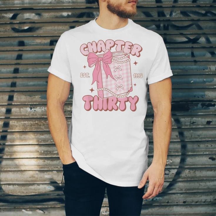 Chapter Thirty Est 1995 Cute 30th Birthday Book Bow Coquette Unisex Jersey T-Shirt