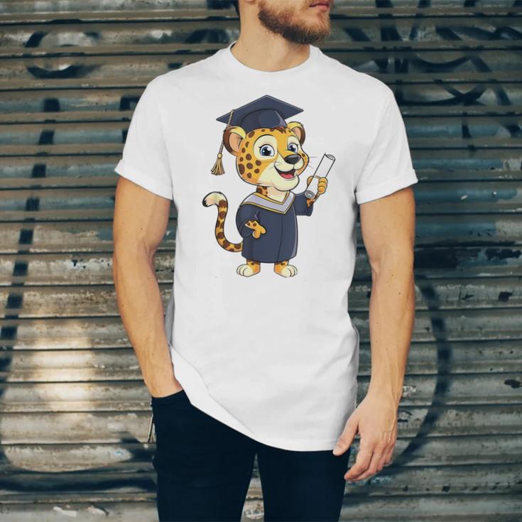 Cheetah Graduation Cute Kindergarten Elementary High School Unisex Jersey T-Shirt