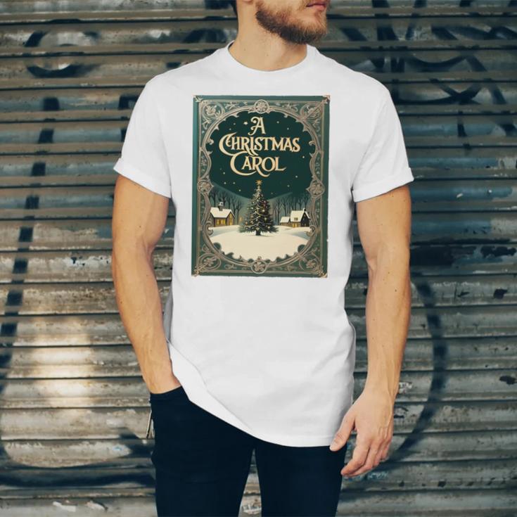 A Christmas Carol Book Cover By Charles Dickens Unisex Jersey T-Shirt A Christmas Carol Book Cover By Charles Dickens Unisex Jersey T-Shirt