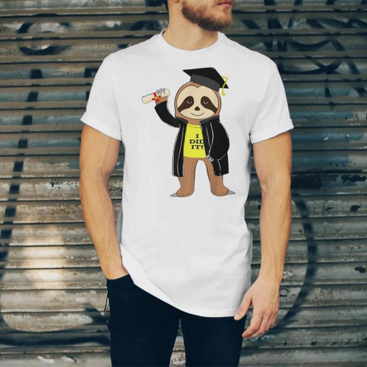 Class Of 2022 Sloth Graduation Masters College High School Unisex Jersey T-Shirt