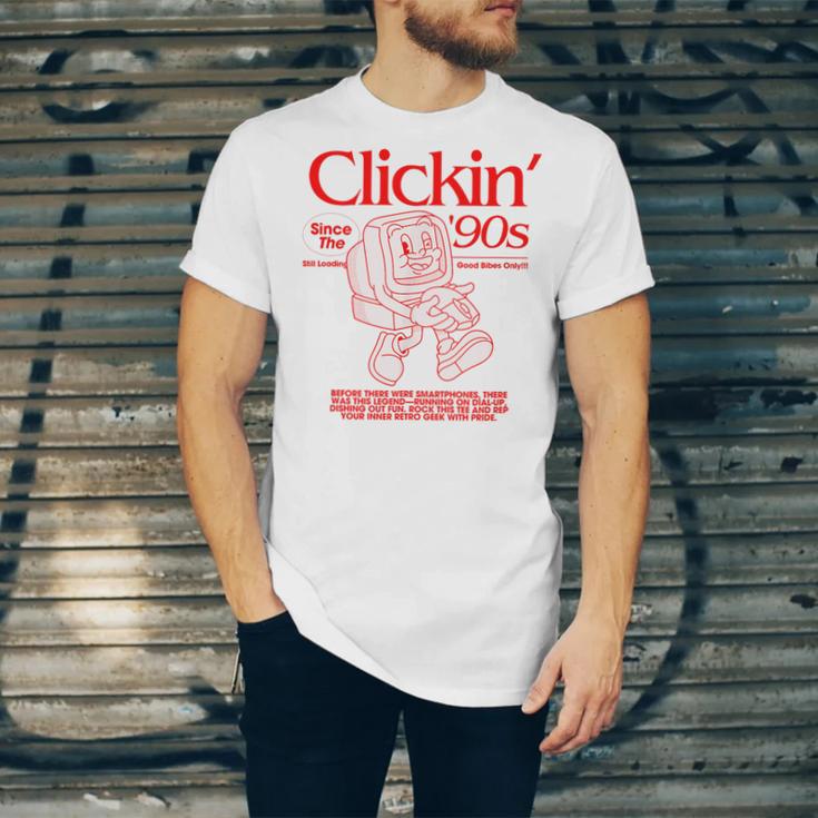 Clickin' Since The 90s Retro Computer Nostalgia Unisex Jersey T-Shirt Clickin' Since The 90s Retro Computer Nostalgia Unisex Jersey T-Shirt
