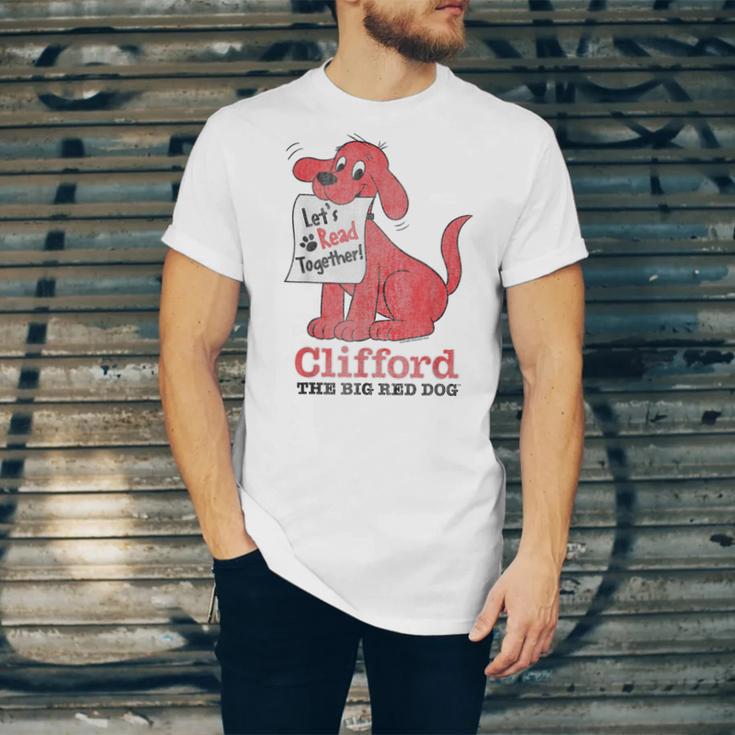 Clifford The Big Red Dog Let's Read Together Vintage Book Unisex Jersey T-Shirt