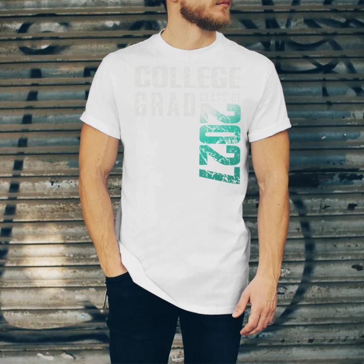 College Grad Class Of 2027 Graduation Unisex Jersey T-Shirt