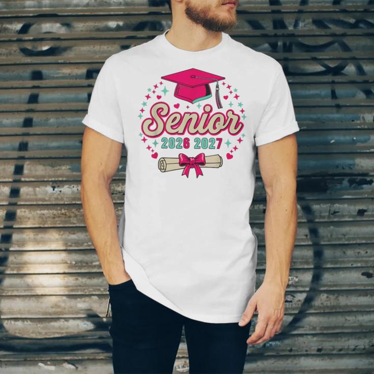 Coquette Pink Bow Senior 2026 2027 Graduation Unisex Jersey T-Shirt