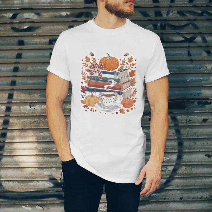 Cozy Autumn Books Fully Booked For Fall Books Pumpkin Unisex Jersey T-Shirt Cozy Autumn Books Fully Booked For Fall Books Pumpkin Unisex Jersey T-Shirt
