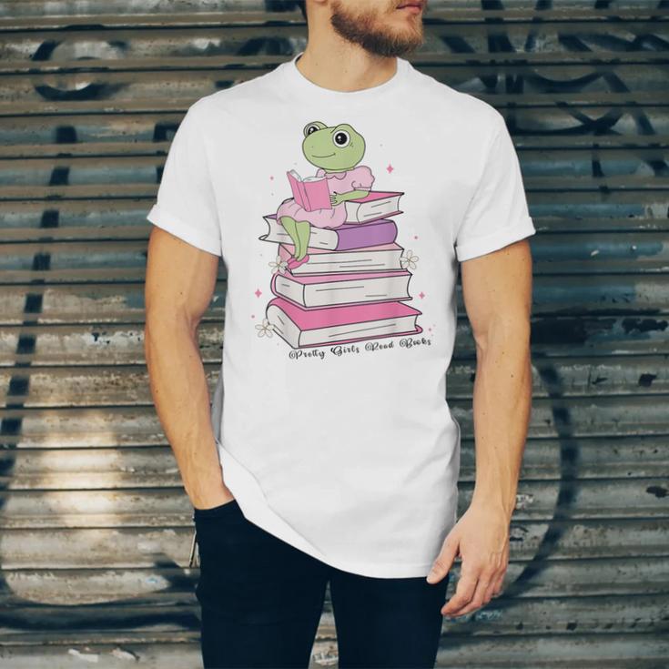 Cute Book Lover Frog Pretty Girls Read Books Kawaii Reading Unisex Jersey T-Shirt Cute Book Lover Frog Pretty Girls Read Books Kawaii Reading Unisex Jersey T-Shirt