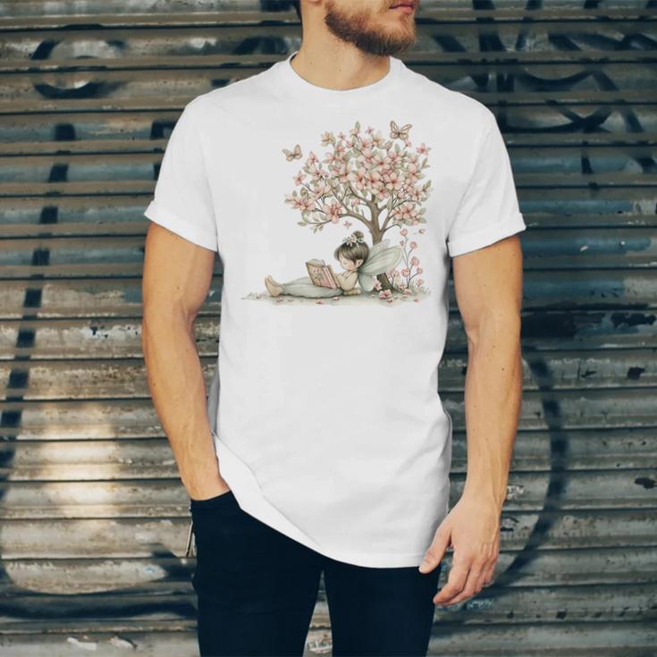 Cute Fairy Reading Fairycore Aesthetic Book Lover Unisex Jersey T-Shirt Cute Fairy Reading Fairycore Aesthetic Book Lover Unisex Jersey T-Shirt
