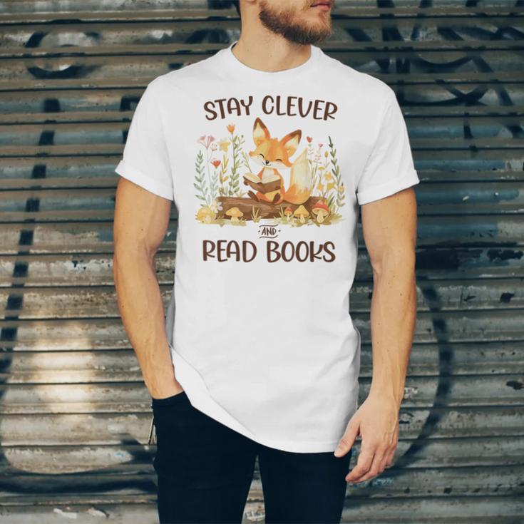 Cute Fox Stay Clever Read Books For Librarian Or Bookworm Unisex Jersey T-Shirt Cute Fox Stay Clever Read Books For Librarian Or Bookworm Unisex Jersey T-Shirt